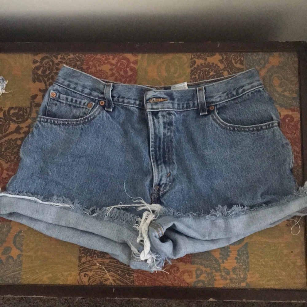 Levi’s cut offs.